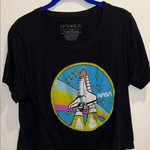 Fifth Sun Black NASA Graphic Tee
